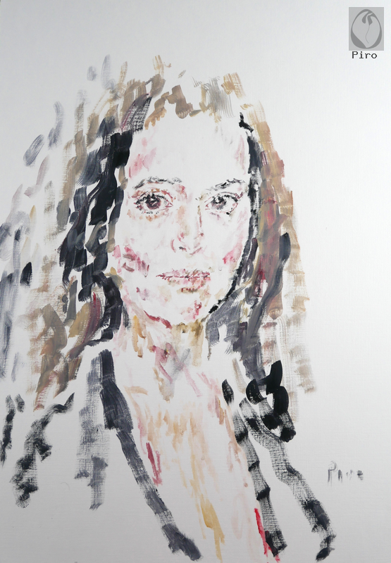 oil on paper - olio su carta di Piro